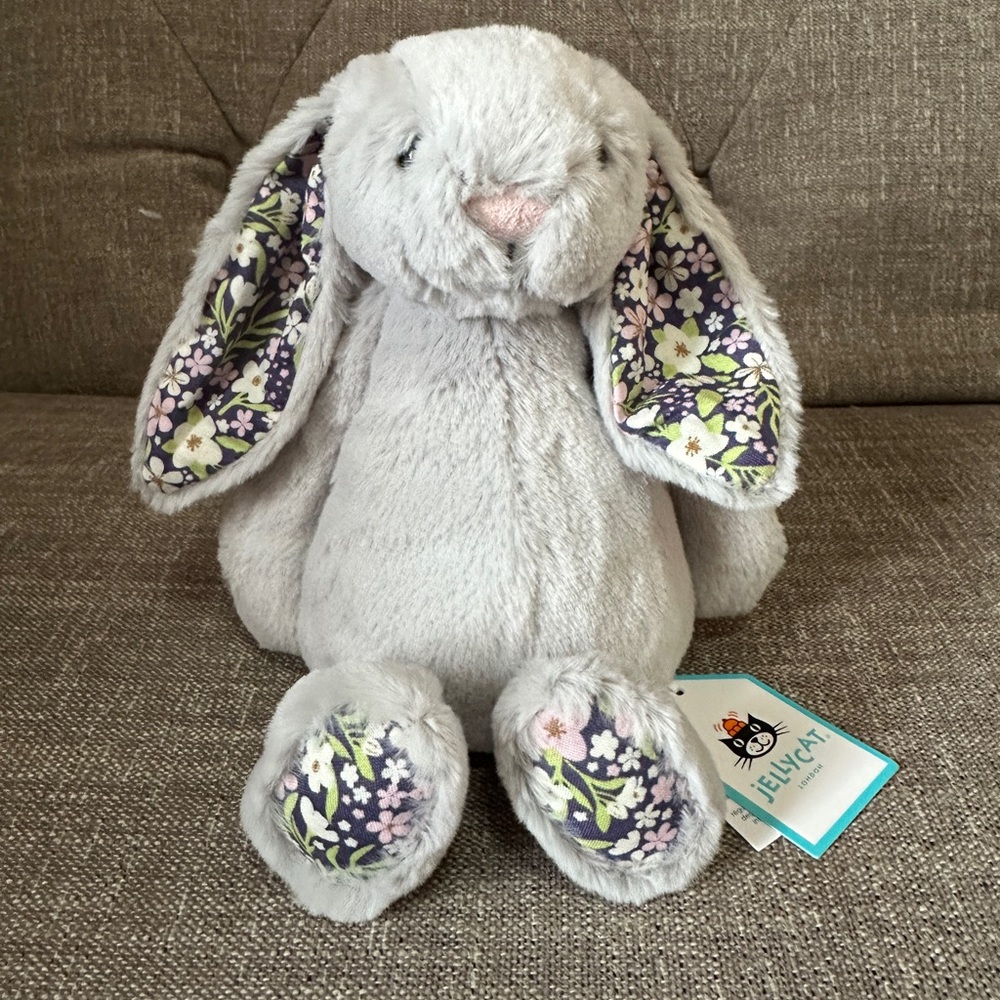 Jellycat Blossom Silver Bunny Rabbit ‘Bloom’ Small